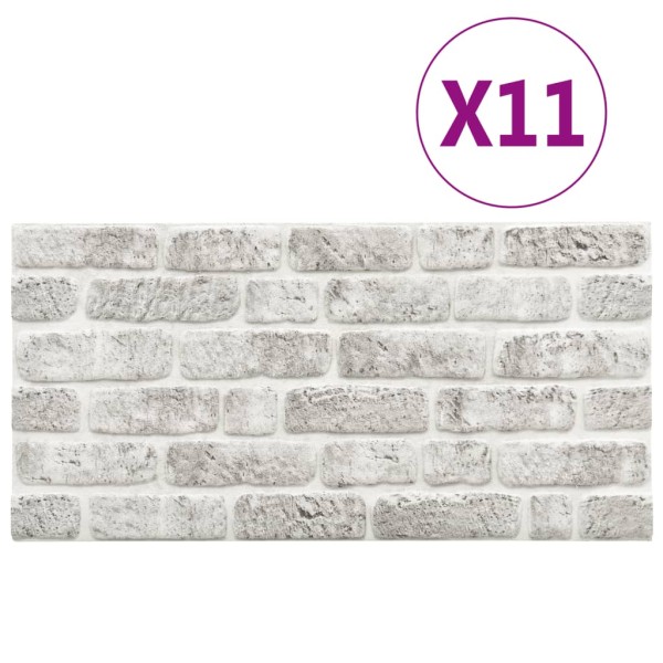 Paneles de pared 3D diseño de ladrillo gris claro 11 piezas EPS Paneles de pared 3D diseño de ladrillo gris claro 11 piezas EPS