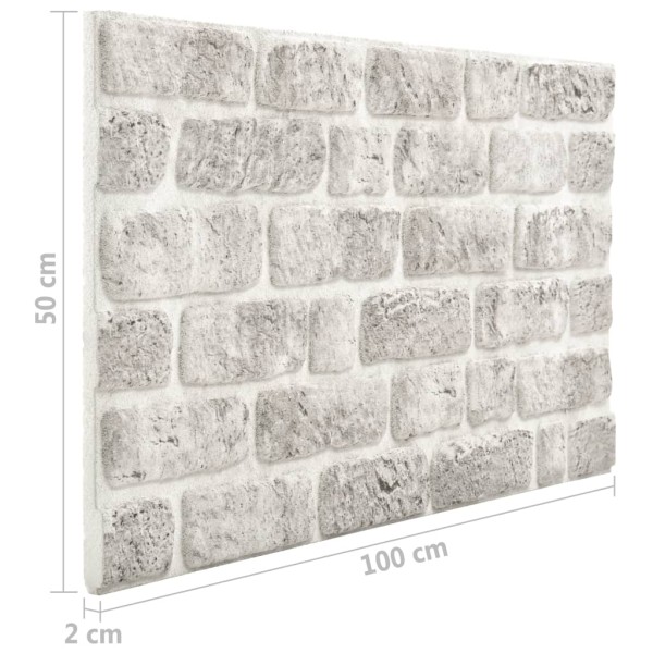 Paneles de pared 3D diseño de ladrillo gris claro 11 piezas EPS Paneles de pared 3D diseño de ladrillo gris claro 11 piezas EPS