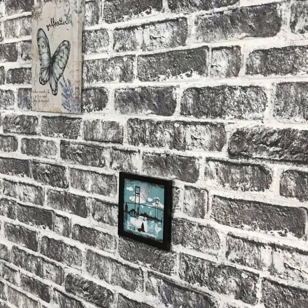 Paneles de pared 3D ladrillo gris oscuro y gris 11 pzas EPS Paneles de pared 3D ladrillo gris oscuro y gris 11 pzas EPS