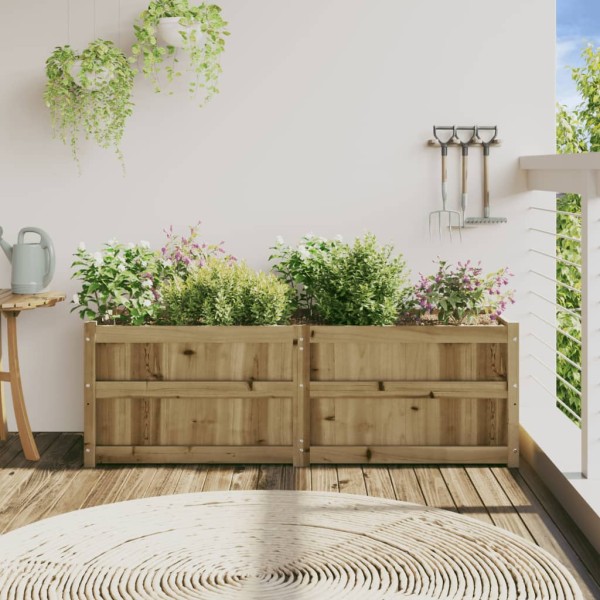 Jardinera de madera de pino impregnada 150x50x50cm Jardinera de madera de pino impregnada 150x50x50cm