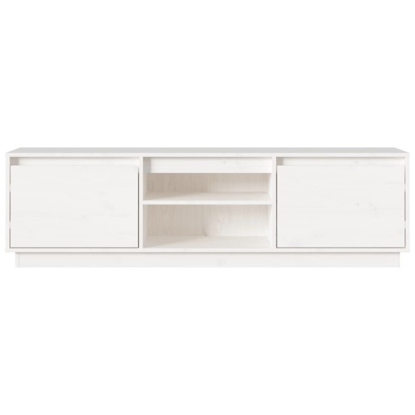 Mueble de TV madera maciza de pino blanco 140x35x40 cm Mueble de TV madera maciza de pino blanco 140x35x40 cm