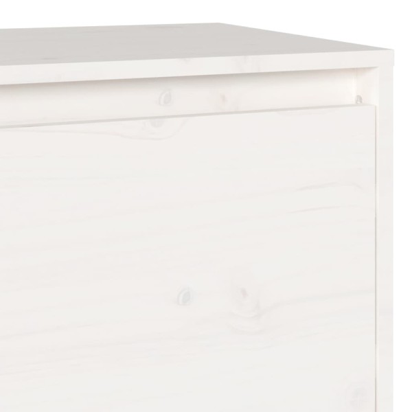 Mueble de TV madera maciza de pino blanco 140x35x40 cm Mueble de TV madera maciza de pino blanco 140x35x40 cm