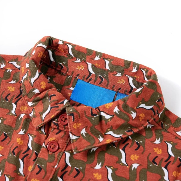 Camisa para niños color teja claro 140 Camisa para niños color teja claro 140