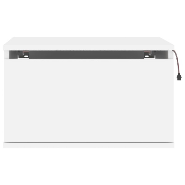 Mesita de noche de pared con luces LED blanco Mesita de noche de pared con luces LED blanco