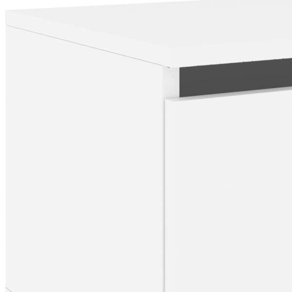 Mesita de noche de pared con luces LED blanco Mesita de noche de pared con luces LED blanco