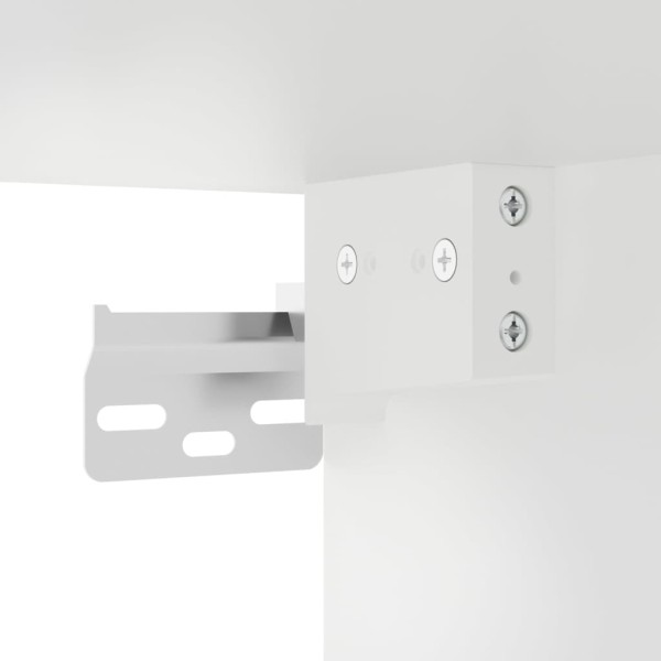 Mesita de noche de pared con luces LED blanco Mesita de noche de pared con luces LED blanco