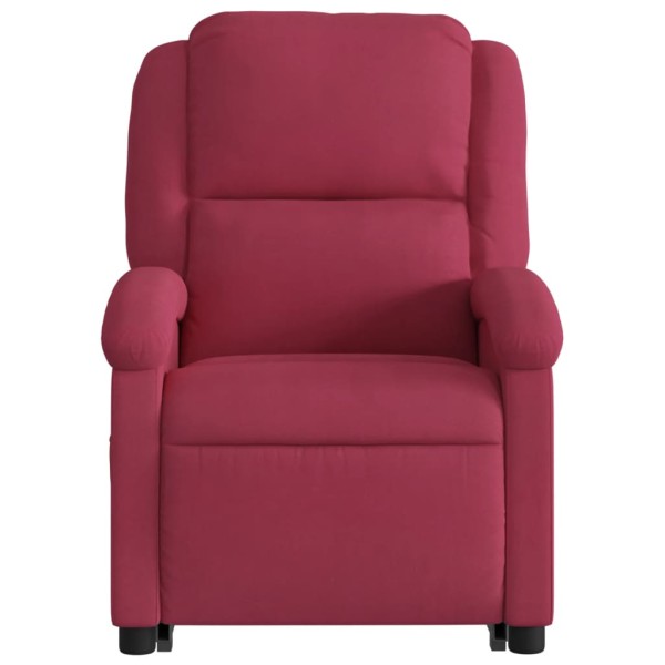 Sillón de masaje reclinable elevable terciopelo rojo tinto Sillón de masaje reclinable elevable terciopelo rojo tinto