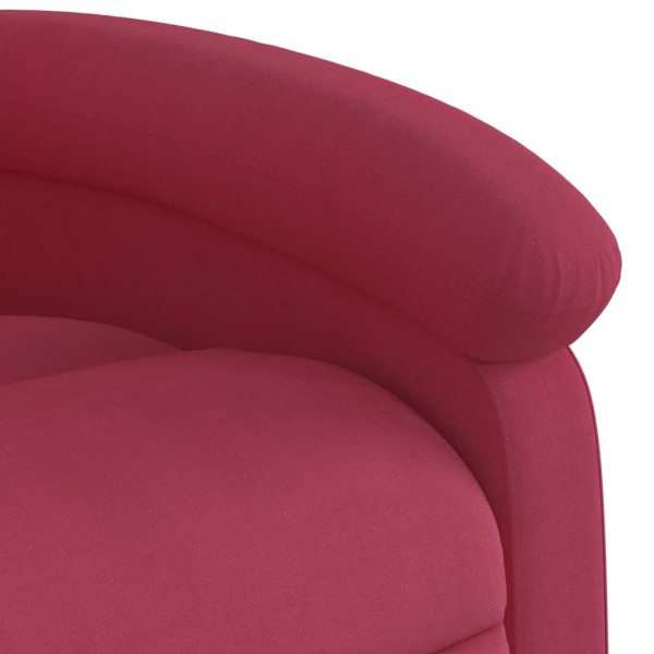 Sillón de masaje reclinable elevable terciopelo rojo tinto Sillón de masaje reclinable elevable terciopelo rojo tinto