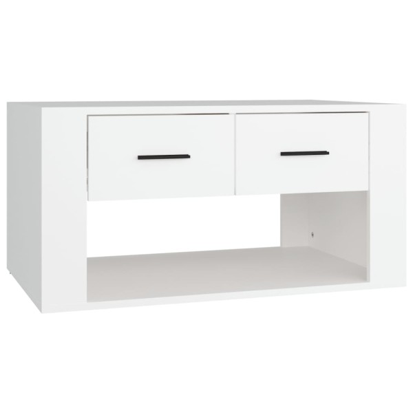 Mesa de centro madera contrachapada blanca 80x50x40 cm Mesa de centro madera contrachapada blanca 80x50x40 cm