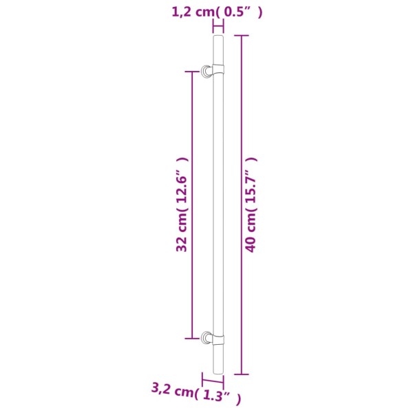 Tiradores para armarios 10 uds acero inoxidable plateado 320 mm Tiradores para armarios 10 uds acero inoxidable plateado 320 mm