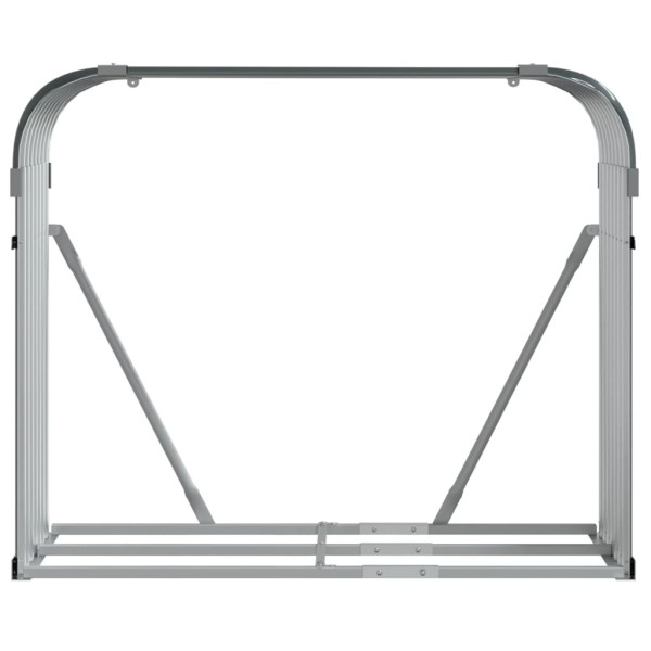 Leñero de acero galvanizado gris antracita 120x45x100 cm Leñero de acero galvanizado gris antracita 120x45x100 cm