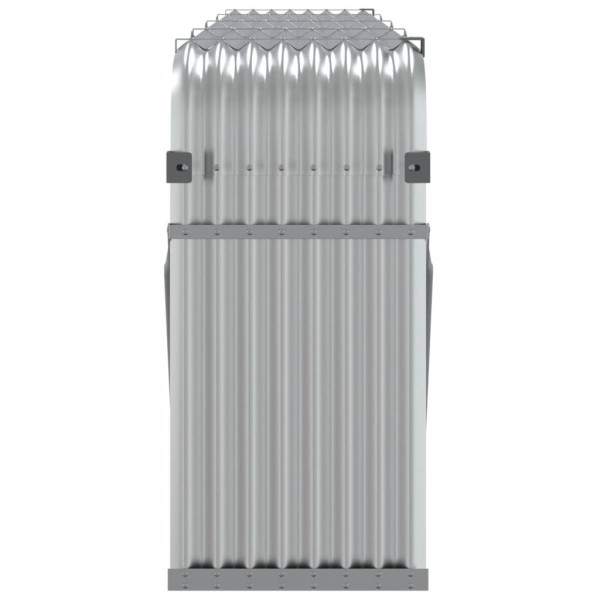 Leñero de acero galvanizado plateado 300x45x100 cm Leñero de acero galvanizado plateado 300x45x100 cm