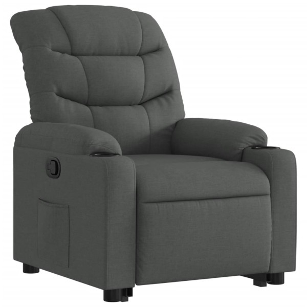 Sillón reclinable elevable de tela gris oscuro Sillón reclinable elevable de tela gris oscuro