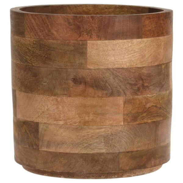 Home&Styling Set de maceteros 3 pzas madera maciza de mango natural Home&Styling Set de maceteros 3 pzas madera maciza de mango natural