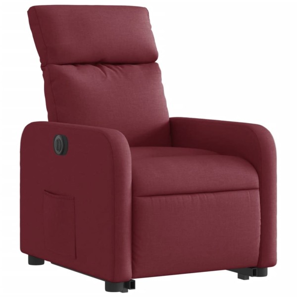 Sillón eléctrico reclinable elevable de tela rojo tinto Sillón eléctrico reclinable elevable de tela rojo tinto