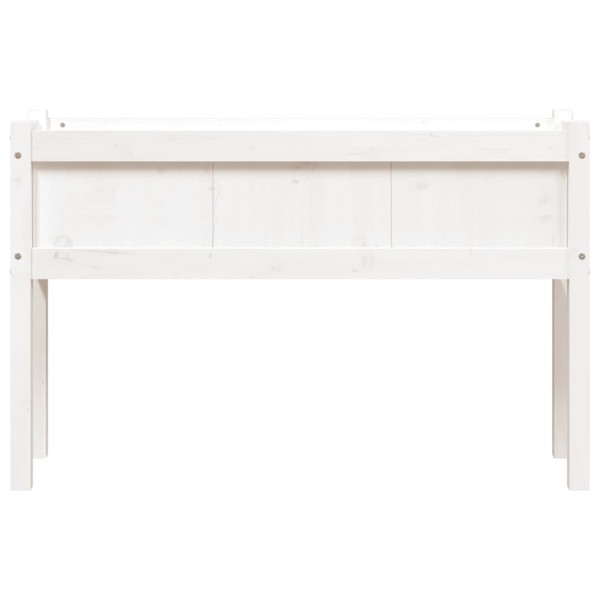 Jardineras exterior con patas 2 uds madera maciza pino blanco Jardineras exterior con patas 2 uds madera maciza pino blanco