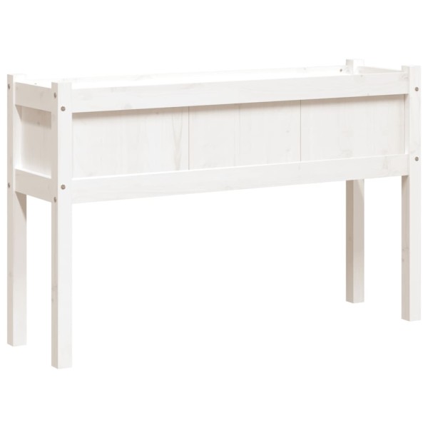 Jardineras exterior con patas 2 uds madera maciza pino blanco Jardineras exterior con patas 2 uds madera maciza pino blanco