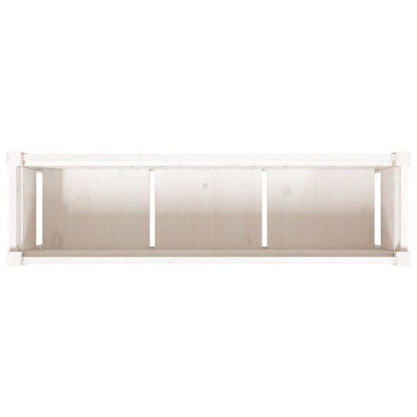 Jardineras exterior con patas 2 uds madera maciza pino blanco Jardineras exterior con patas 2 uds madera maciza pino blanco
