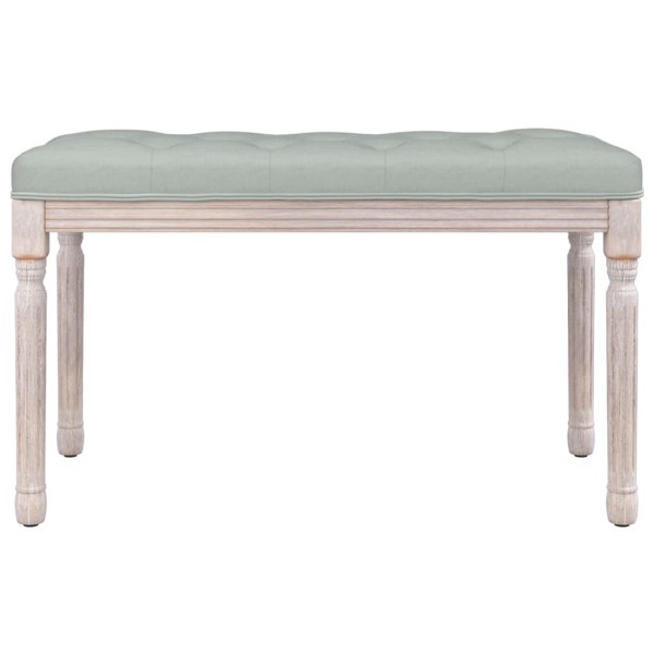Banco de terciopelo gris claro 80x40x49 cm Banco de terciopelo gris claro 80x40x49 cm