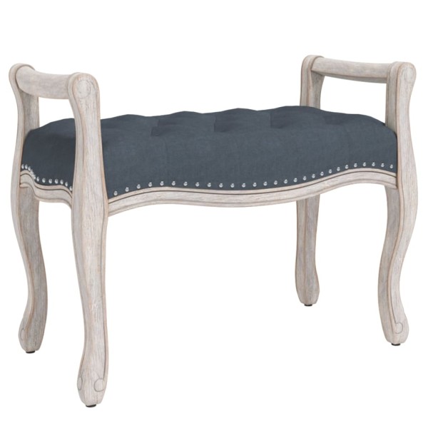 Banco de terciopelo gris oscuro 80x45x60 cm Banco de terciopelo gris oscuro 80x45x60 cm