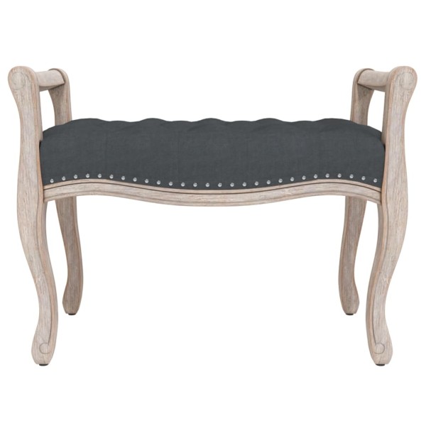 Banco de terciopelo gris oscuro 80x45x60 cm Banco de terciopelo gris oscuro 80x45x60 cm