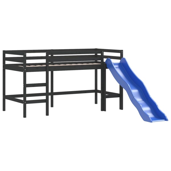 Cama alta para niños con torre madera pino azul 80x200 cm Cama alta para niños con torre madera pino azul 80x200 cm