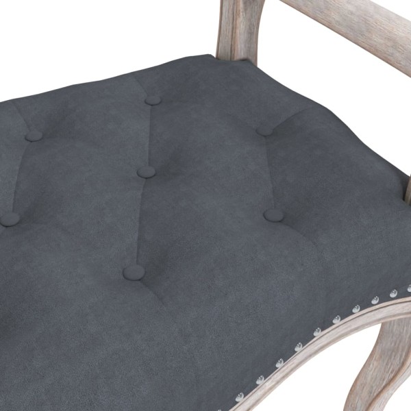 Banco de terciopelo gris oscuro 80x45x60 cm Banco de terciopelo gris oscuro 80x45x60 cm