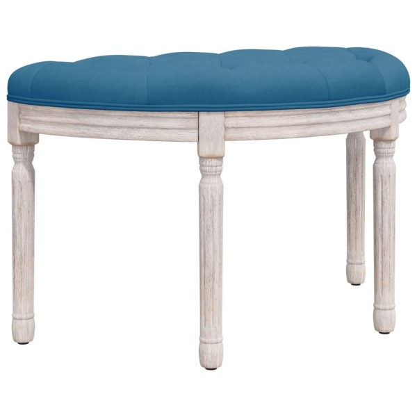 Banco de terciopelo azul 81,5x41x49 cm Banco de terciopelo azul 81,5x41x49 cm