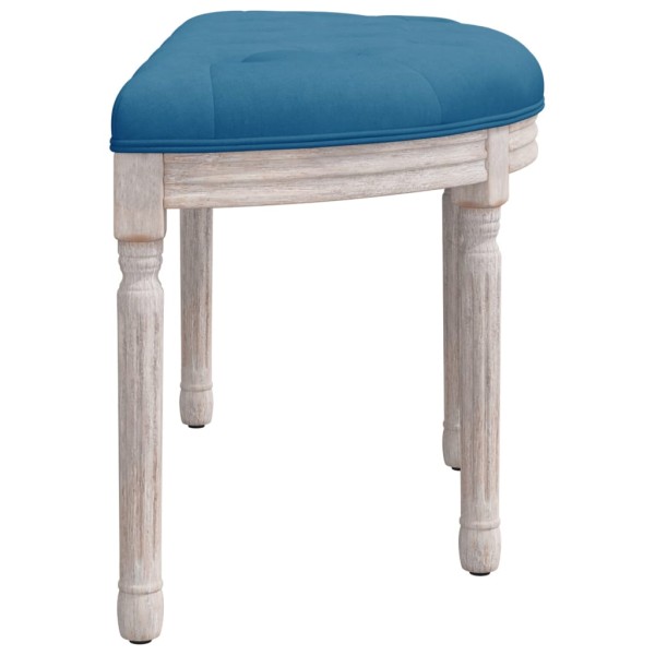 Banco de terciopelo azul 81,5x41x49 cm Banco de terciopelo azul 81,5x41x49 cm