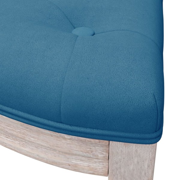 Banco de terciopelo azul 81,5x41x49 cm Banco de terciopelo azul 81,5x41x49 cm