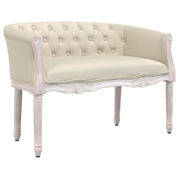 Banco de lino beige 98x56x69 cm Banco de lino beige 98x56x69 cm