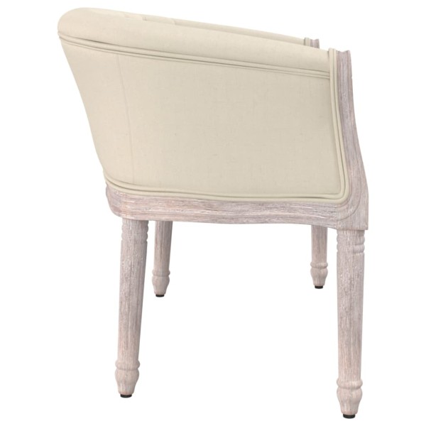 Banco de lino beige 98x56x69 cm Banco de lino beige 98x56x69 cm