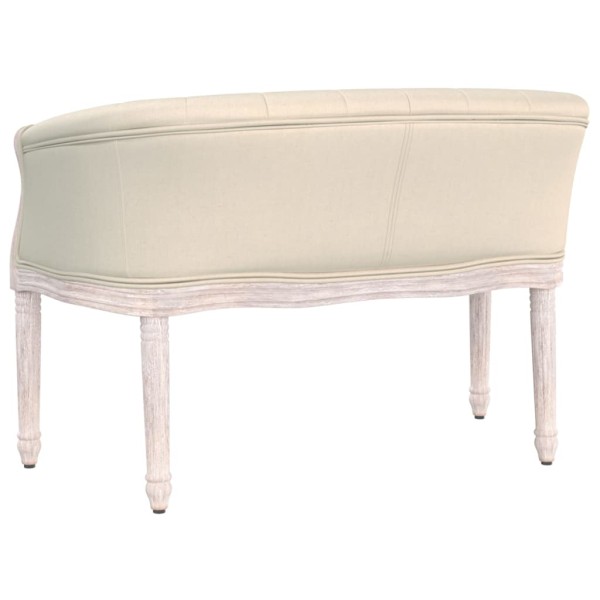 Banco de lino beige 98x56x69 cm Banco de lino beige 98x56x69 cm