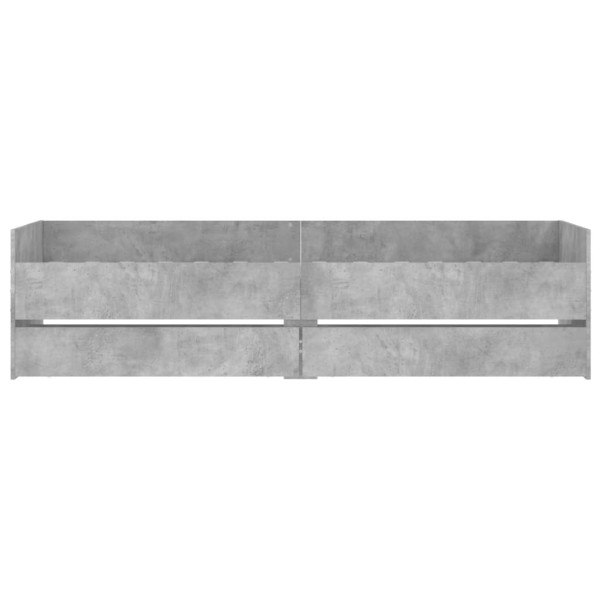 Estructura de cama con cajones gris hormigón 100x200 cm Estructura de cama con cajones gris hormigón 100x200 cm