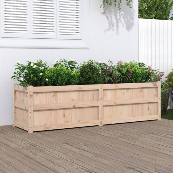 Jardinera de madera maciza de pino 180x50x50 cm Jardinera de madera maciza de pino 180x50x50 cm