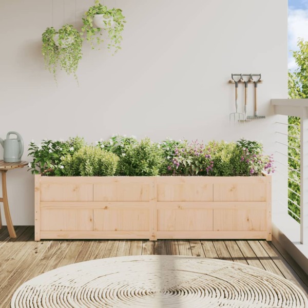 Jardinera de madera maciza de pino 180x50x50 cm Jardinera de madera maciza de pino 180x50x50 cm