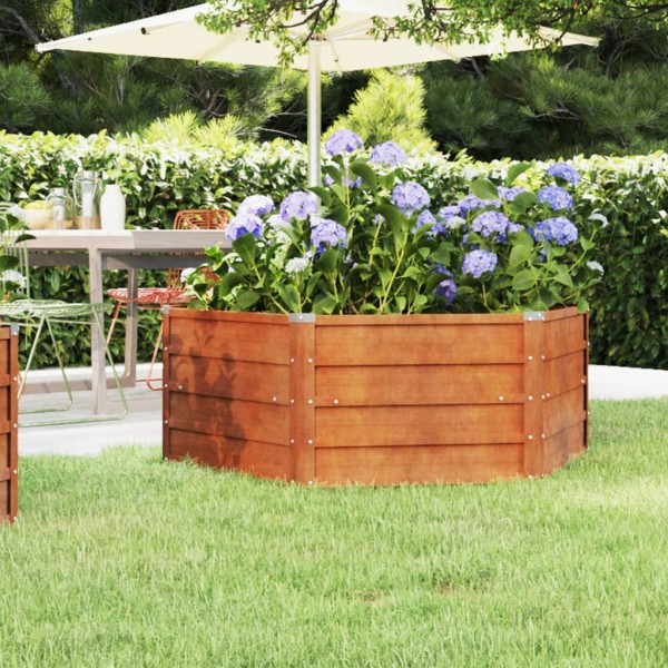 Arriate oxidado de acero corten 129x129x45 cm Arriate oxidado de acero corten 129x129x45 cm