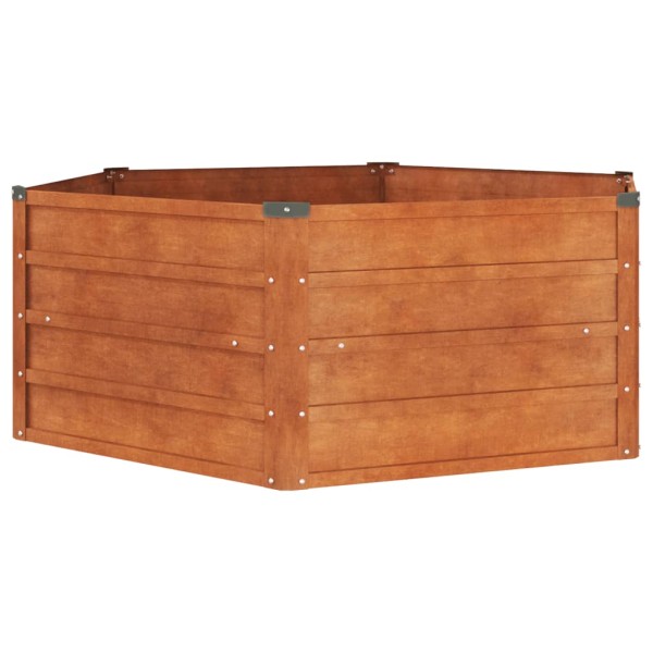 Arriate oxidado de acero corten 129x129x45 cm Arriate oxidado de acero corten 129x129x45 cm