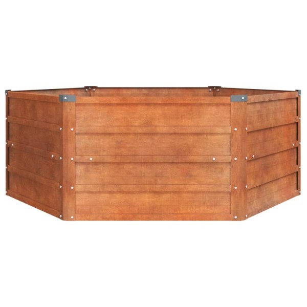 Arriate oxidado de acero corten 129x129x45 cm Arriate oxidado de acero corten 129x129x45 cm