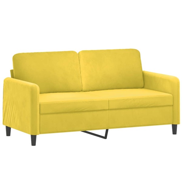 Sofá de 2 plazas terciopelo amarillo 140 cm Sofá de 2 plazas terciopelo amarillo 140 cm