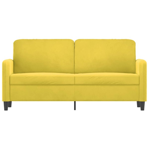 Sofá de 2 plazas terciopelo amarillo 140 cm Sofá de 2 plazas terciopelo amarillo 140 cm