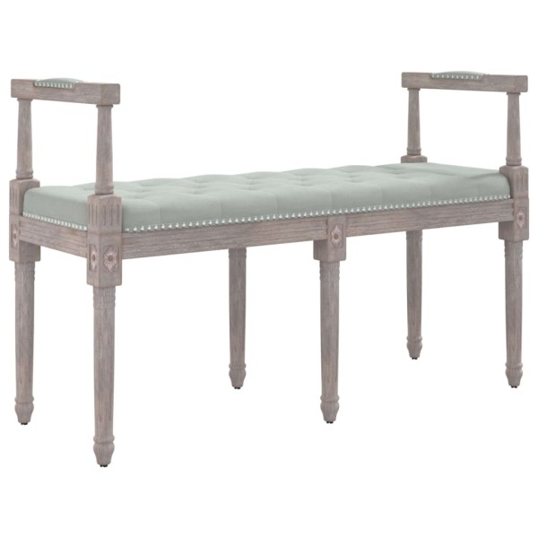 Banco de terciopelo gris claro 110x40x70 cm Banco de terciopelo gris claro 110x40x70 cm