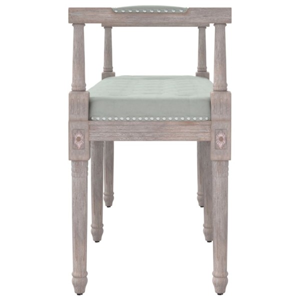 Banco de terciopelo gris claro 110x40x70 cm Banco de terciopelo gris claro 110x40x70 cm