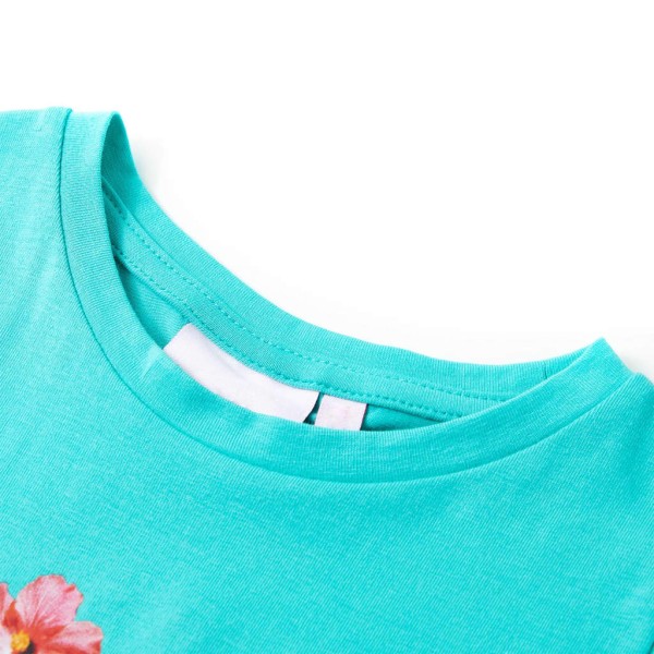 Camiseta infantil verde menta 128 Camiseta infantil verde menta 128