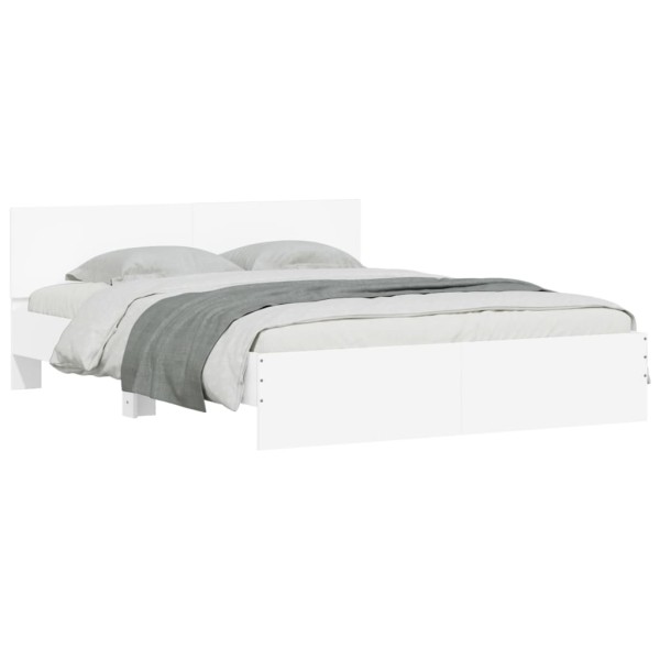 Estructura de cama con cabecero blanca 140x200 cm Estructura de cama con cabecero blanca 140x200 cm