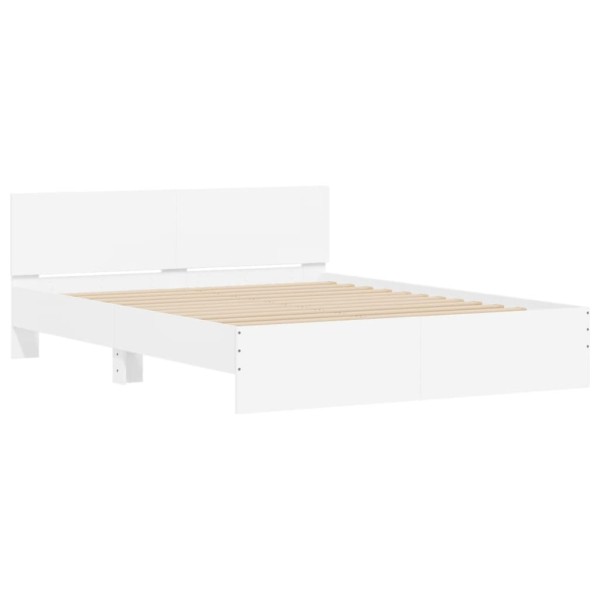 Estructura de cama con cabecero blanca 140x200 cm Estructura de cama con cabecero blanca 140x200 cm