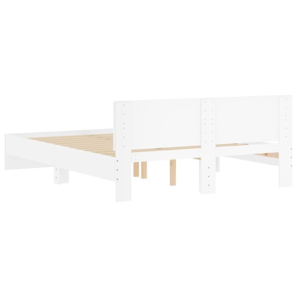 Estructura de cama con cabecero blanca 140x200 cm Estructura de cama con cabecero blanca 140x200 cm