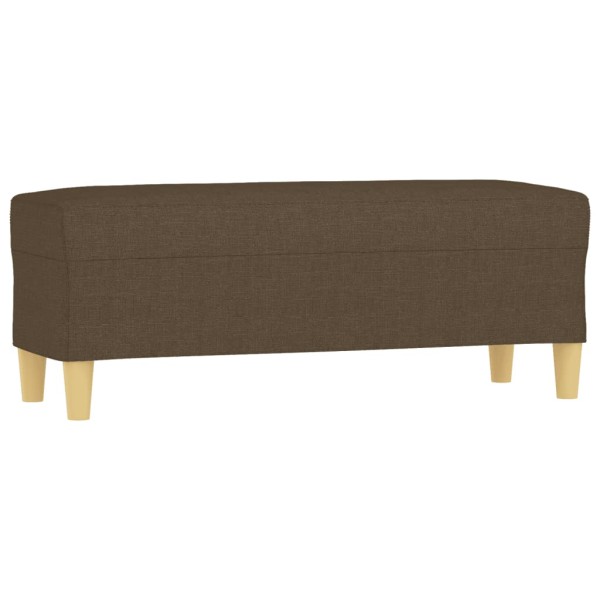 Banco de tela marrón 100x35x41 cm Banco de tela marrón 100x35x41 cm