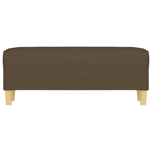 Banco de tela marrón 100x35x41 cm Banco de tela marrón 100x35x41 cm