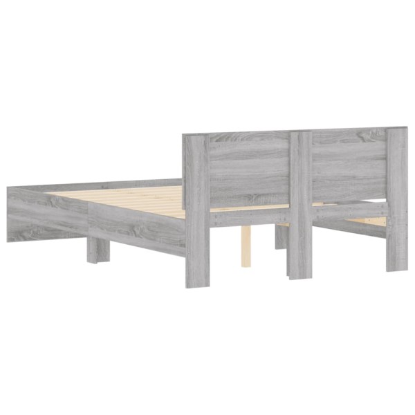 Estructura de cama con cabecero gris Sonoma 120x200 cm Estructura de cama con cabecero gris Sonoma 120x200 cm